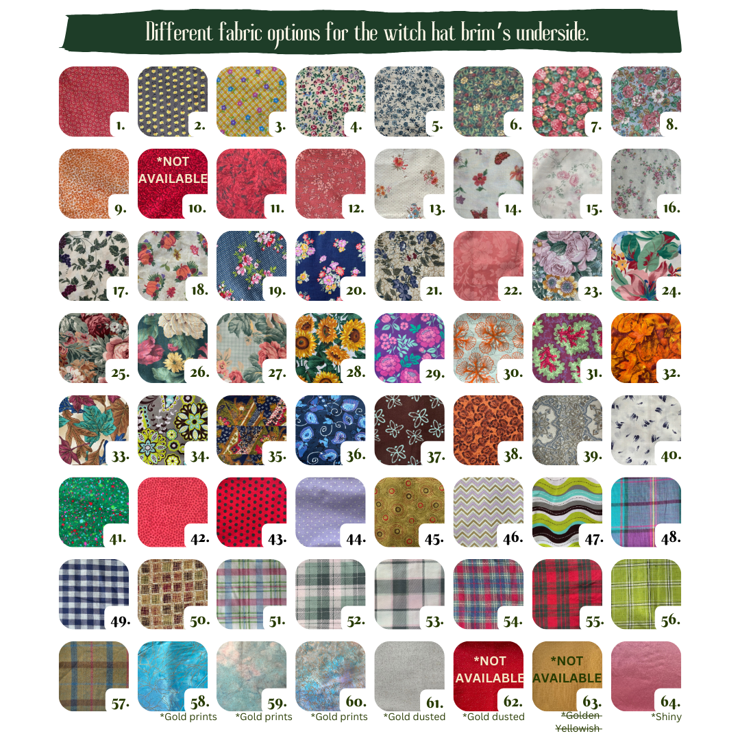 Custom Black Witch/ Wizard Hat | 18” Wide Brim Fleece hat | Made to Order