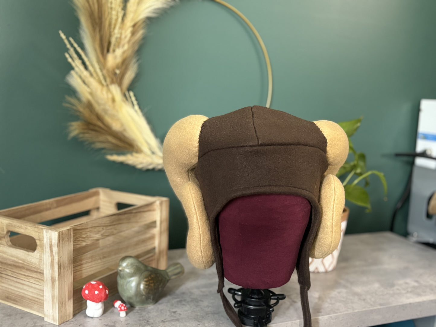 Custom Ram Horn Fleece Hat | Earflap Style | Unisex | Made to Order